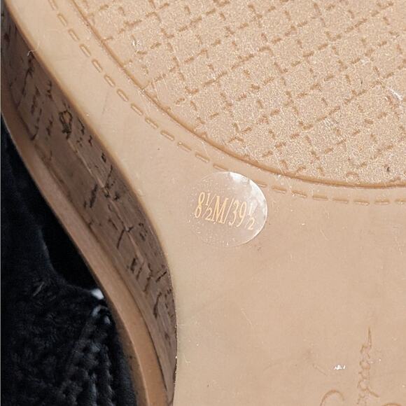 Jessica Simpson Ediza Women's Crochet Platform Sandals Black Size US8.5M EU39.5 - Picture 9 of 13